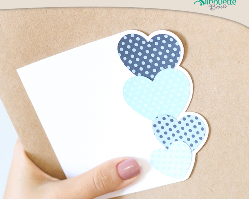 Cartão de Dia dos Namorados – Corações Azuis