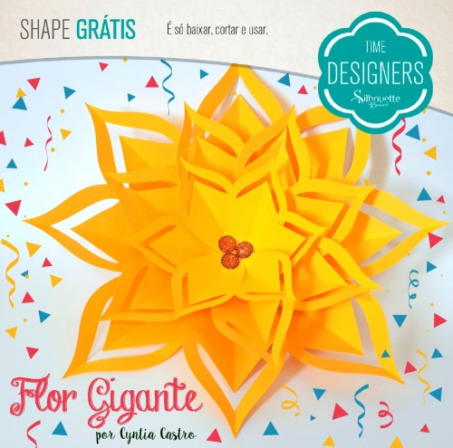 Como Fazer Flor de Papel Gigante - Molde Grátis - Blog Silhouette Brasil