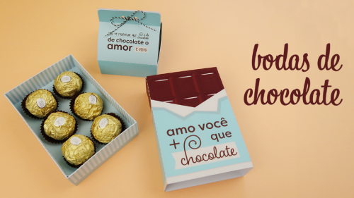 Molde de Caixa para Chocolates – Bodas 5 meses de Namoro