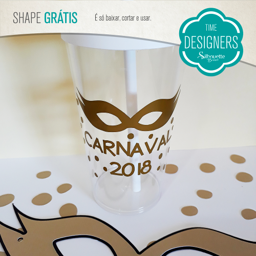 Arquivos de Carnaval para Silhouette - copos personalizados