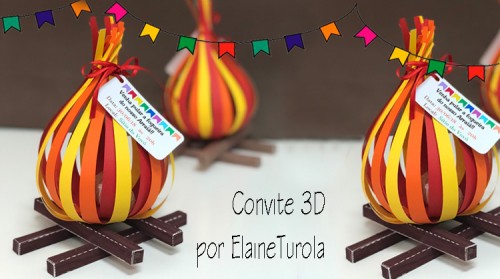 Cinco Ideias para Festa Junina - convite 3D