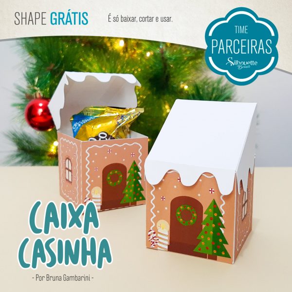 Caixa Casinha de Natal - DIY com Molde Grátis - Blog Silhouette Brasil