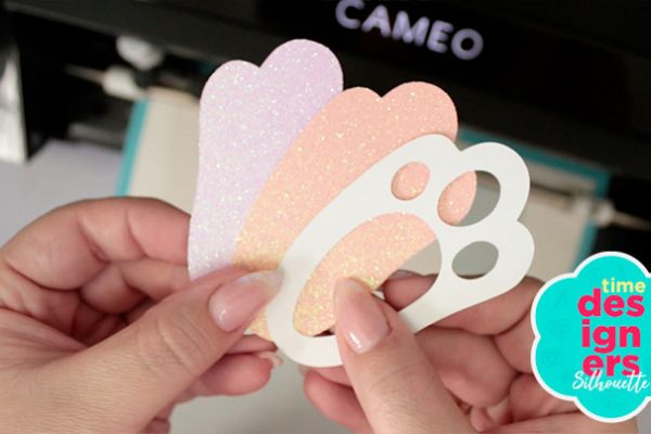 Papel Glitter Cardstock passo 4 - Blog Silhouette