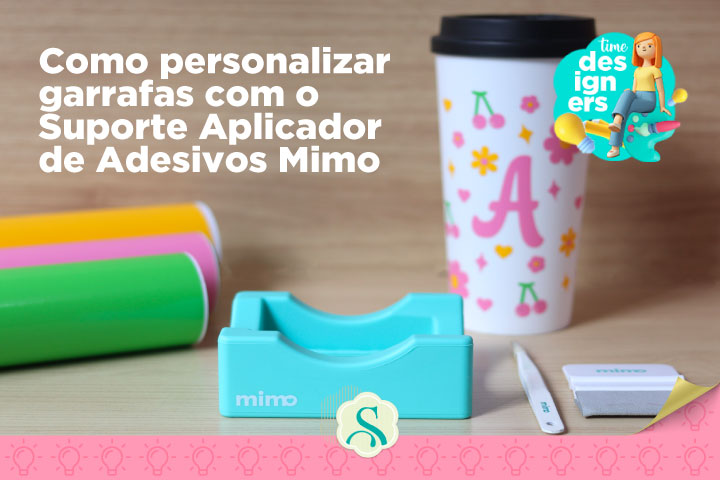 como personalizar copos com o suporte aplicador de adesivos mimo