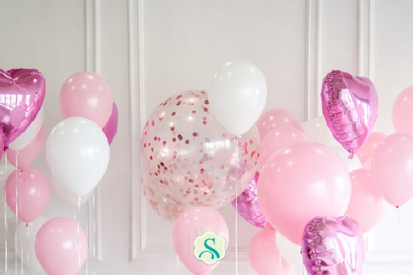 Decoração com balões rosa - como decorar festa de aniversário infantil 