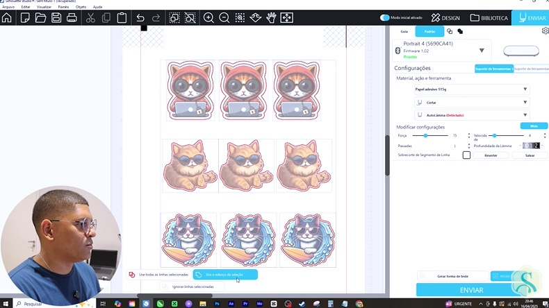 Como Fazer Adesivos na Silhouette Portrait 4