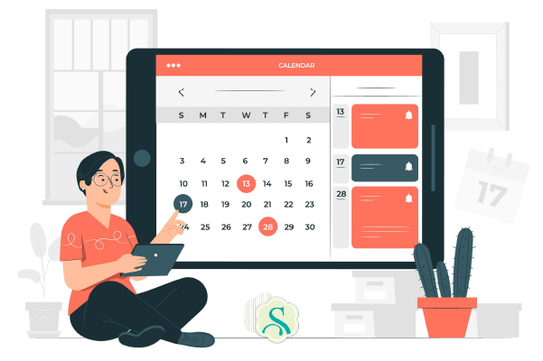Cores e Etiquetas no Calendário