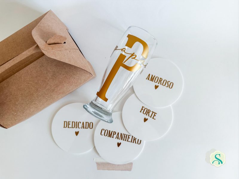 Resultado do de vidro personalizado e porta copos