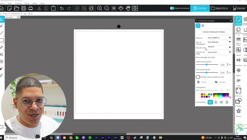 Configuração Silhouette Studio