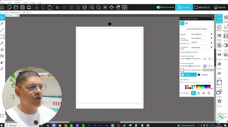 Configuração Silhouette Studio