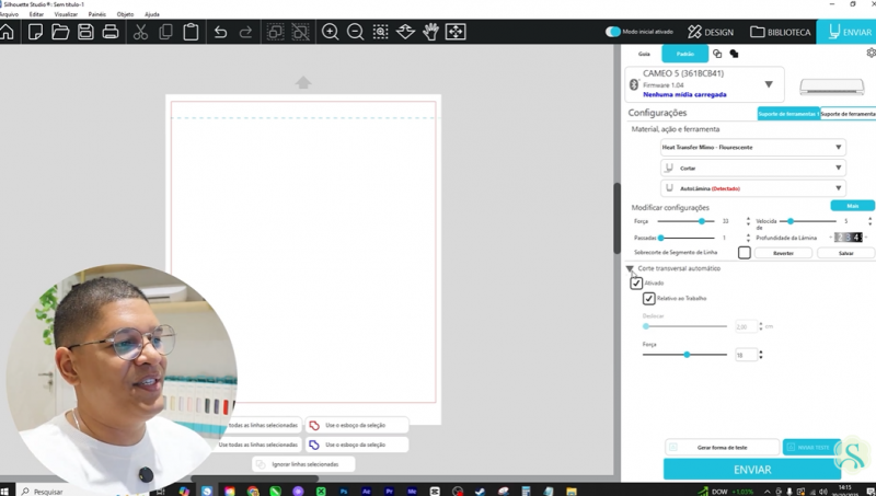 Configuração Silhouette Studio