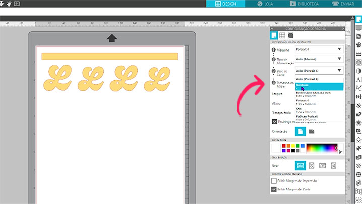 Programando o corte no Silhouette Studio Programando o corte no Silhouette Studio