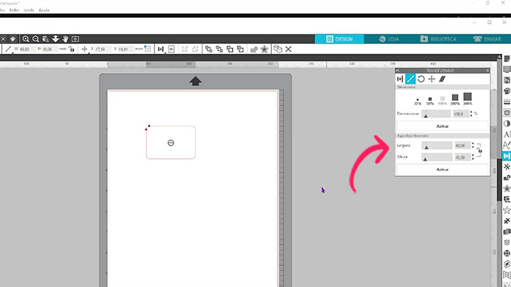 Ajustando a medida do retângulo Ajustando a medida do retângulo