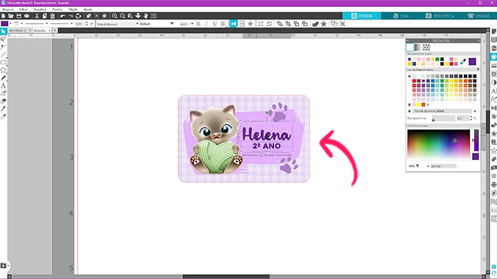 Criando a arte para a etiqueta no volta às aulas Criando a arte para a etiqueta no volta às aulas