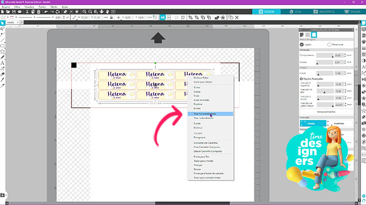 Espelhando as artes das etiquetas de volta às aulas no Silhouette Studio Espelhando as artes das etiquetas de volta às aulas no Silhouette Studio