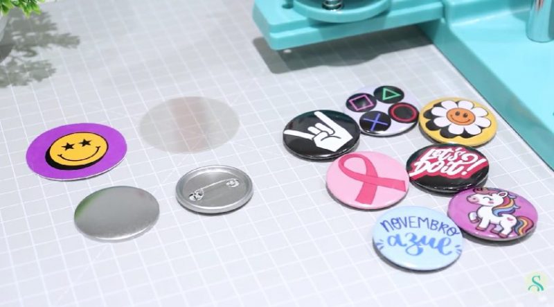 Exemplos de bottons personalizados par fazer na Mimo Pin