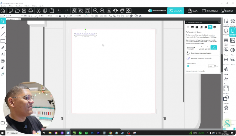 Fazendo a marcação dos furos no Silhouette Studio