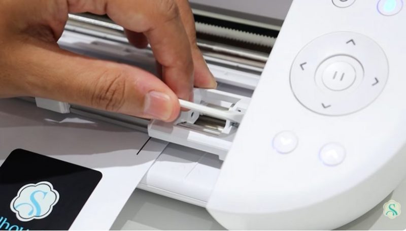 Posicionando o rolete na Portrait 4 Posicionando o rolete na Portrait 4