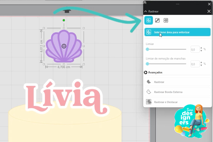 Rastreando a imagem no Silhouette Studio