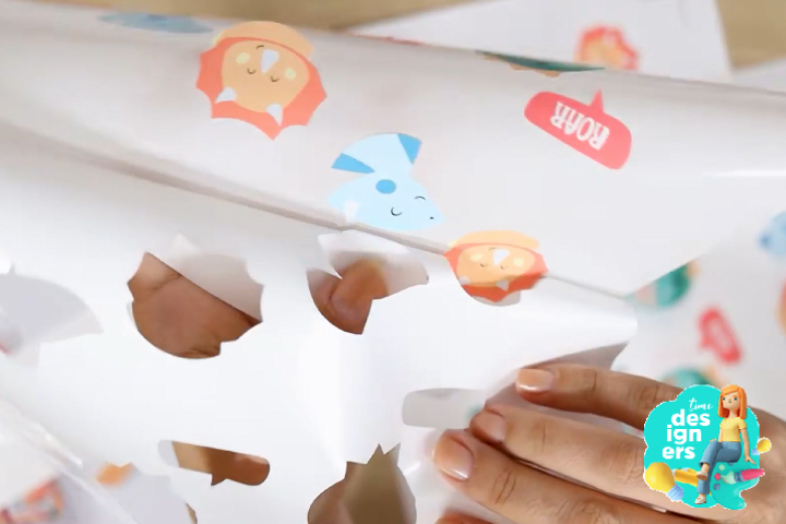 cartela de adesivo cortado na Silhouette Cameo 5 Alpha
