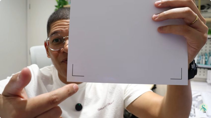 Confira as marcas de registro depois da impressão Confira as marcas de registro depois da impressão
