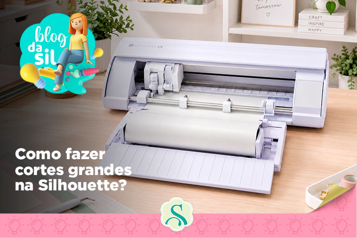 Como fazer cortes grandes na Silhouette com vinil adesivo